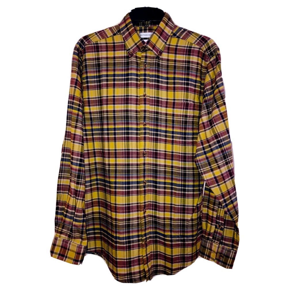 Southern Proper Mens Small Plaid Flannel Button Down Long Sleeve‎ Shirt NWT